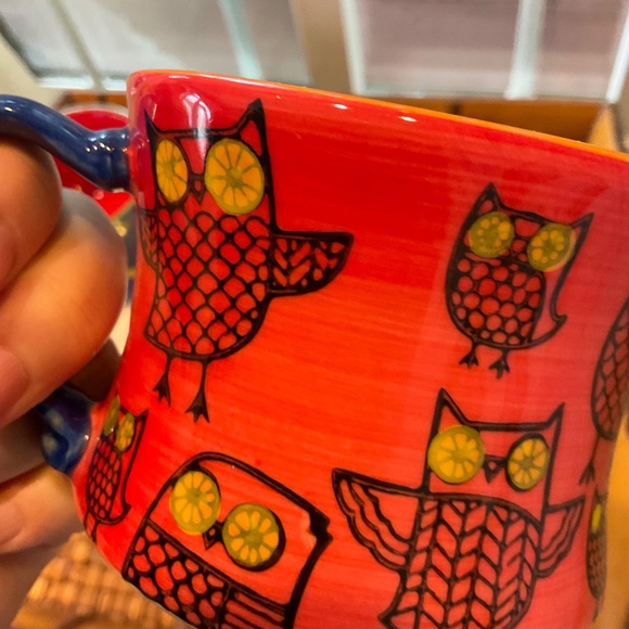 Pier 1 Stackable Colorful Owl Coffee Mugs 4 Total - Picture 8 of 13